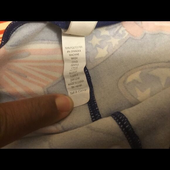 LuLaRoe Americana 2017 TC legging Stars & Stripes - Picture 3 of 4